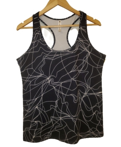 Fabletics Mary Tank Vented/Mesh Black White L - Picture 4 of 9